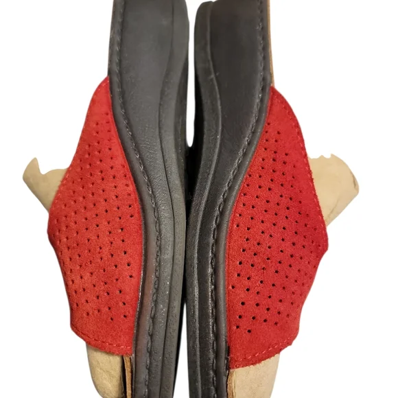 Fly Flot Italian Suede Buckle Sandals 38 - Picture 4 of 5